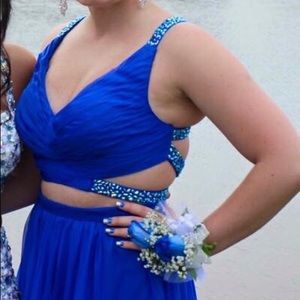 Royal Blue La Femme Prom Dress for sale!